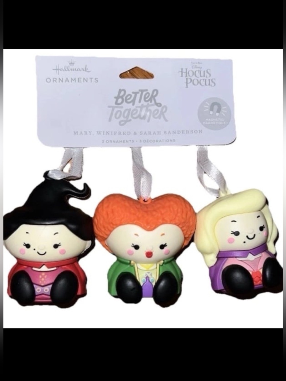 Hallmark Hocus Pocus Chibi Ornament Set - Black, Orange, Blonde
